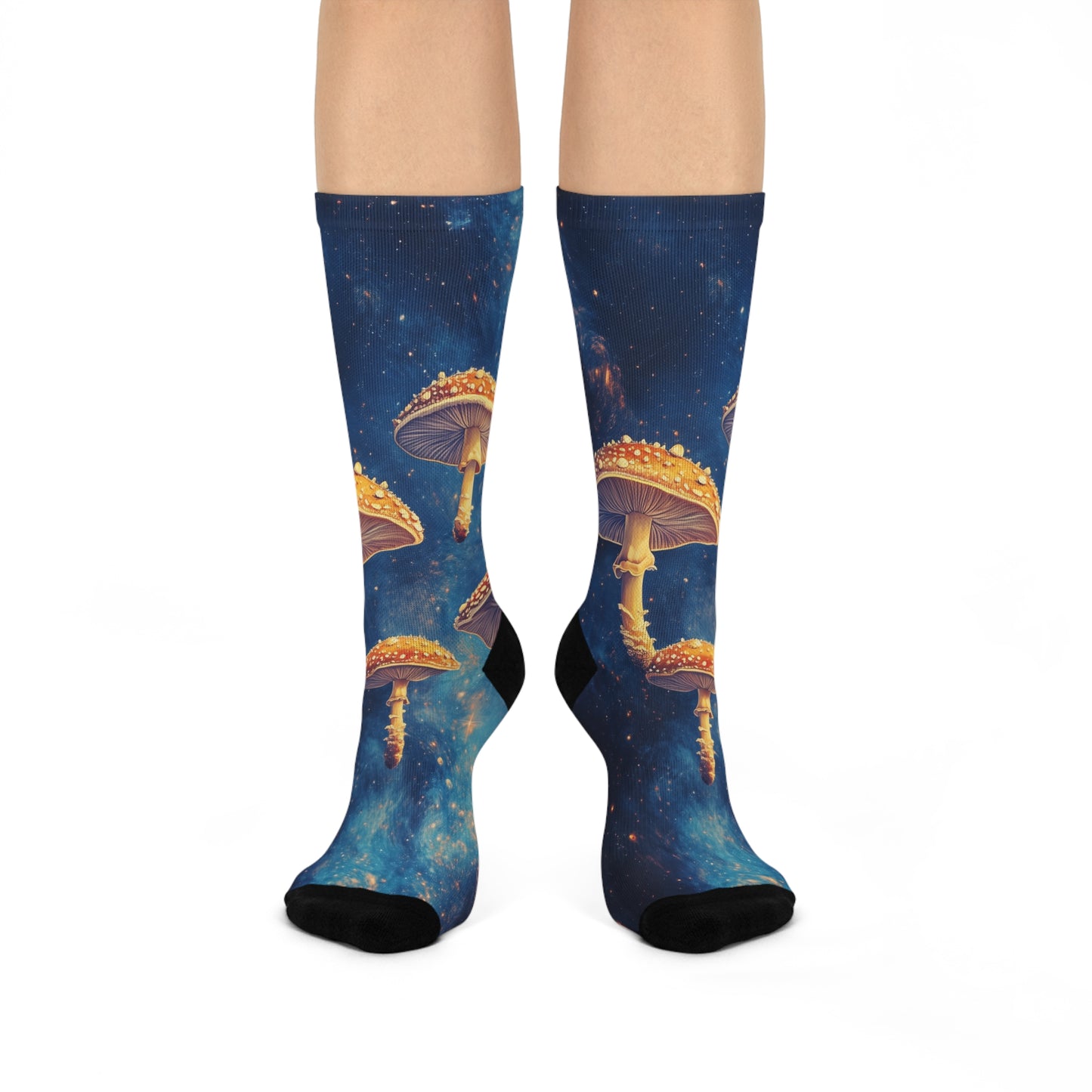 Unisex Galaxy Red Mushroom Socks