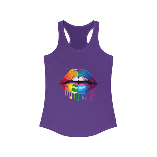 Rainbow Lips Women's Ideal Racerback Tank