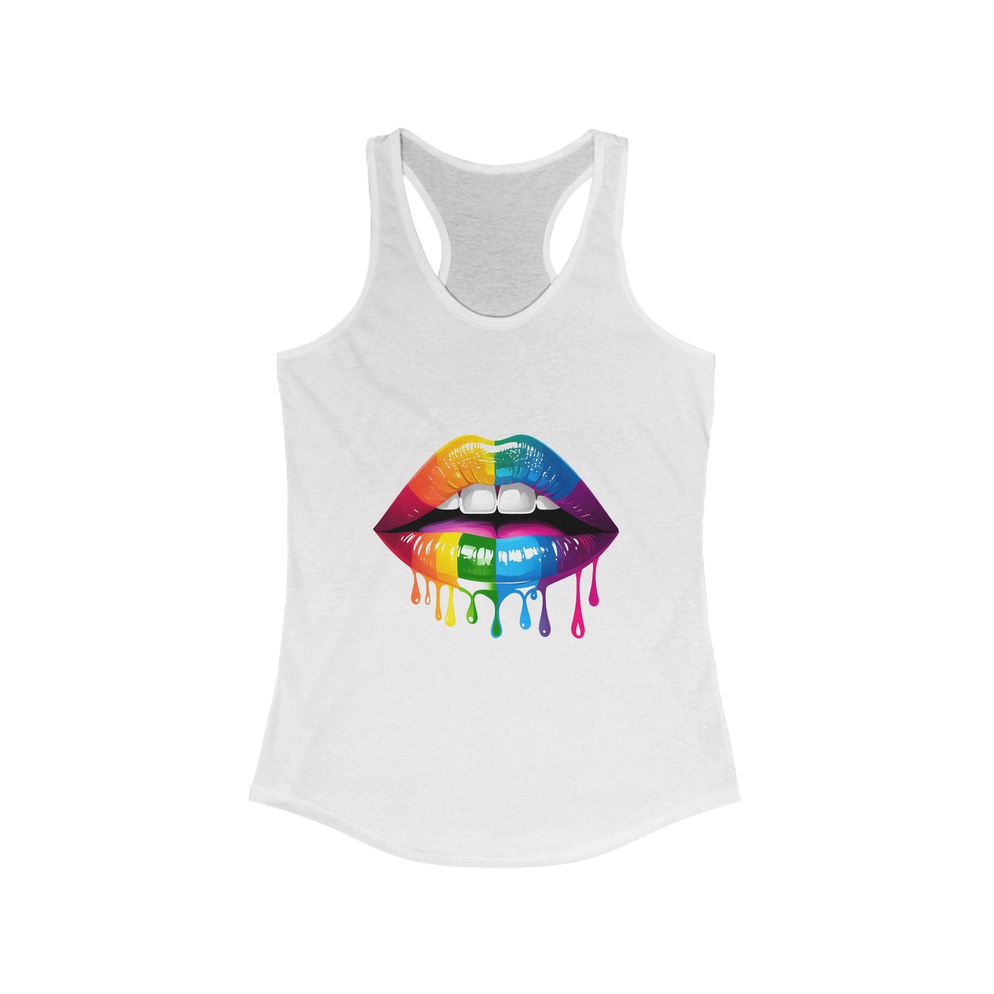 Rainbow Lips Women's Ideal Racerback Tank