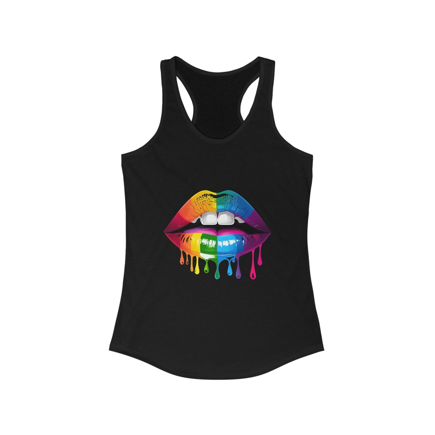 Rainbow Lips Women's Ideal Racerback Tank