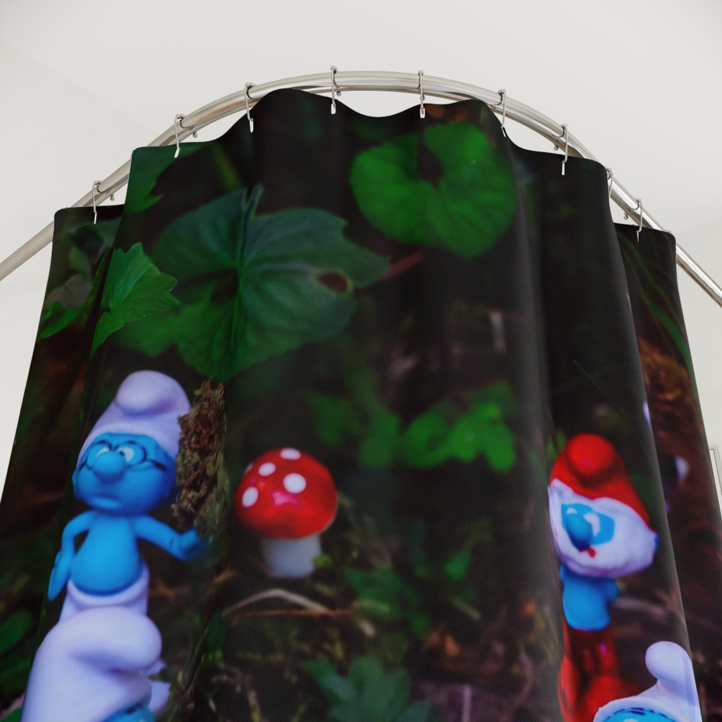 Smurfing Around Shower Curtain