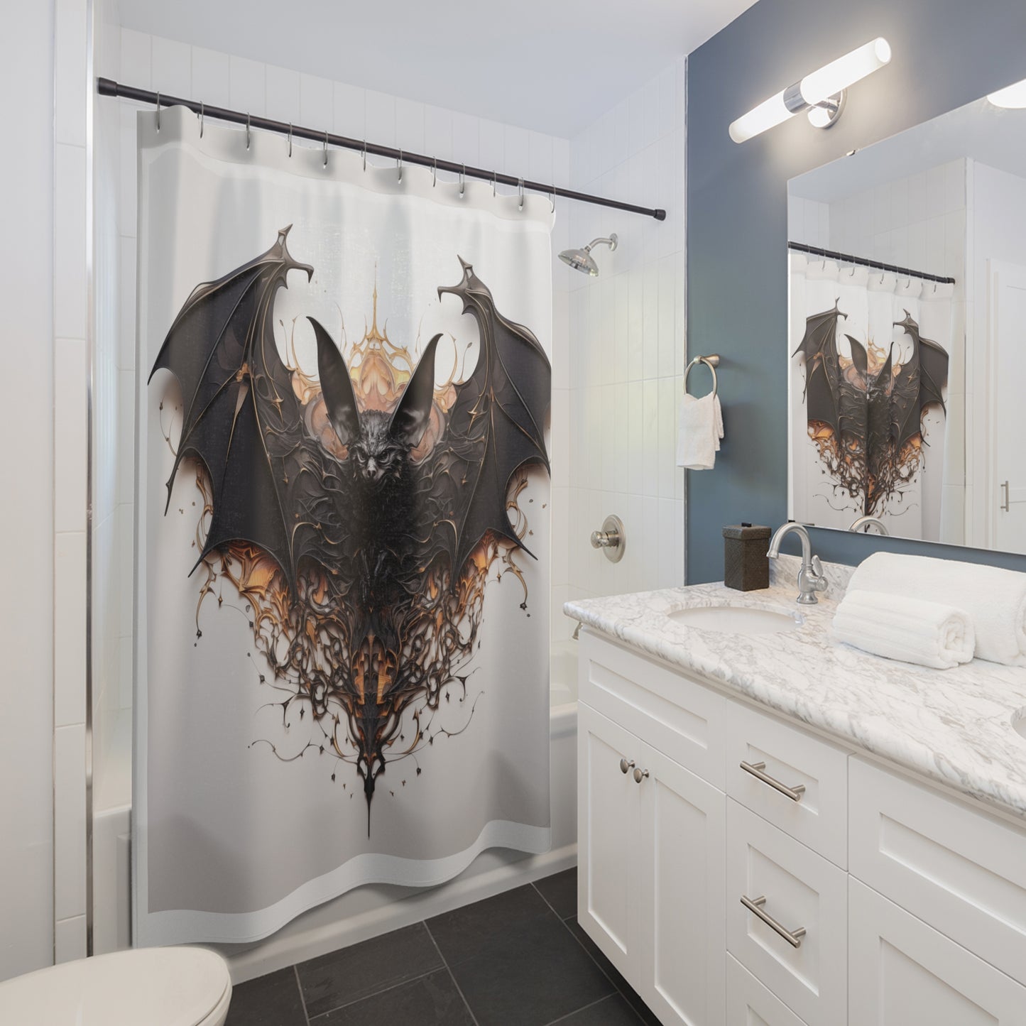 Spooky Bat Shower Curtain