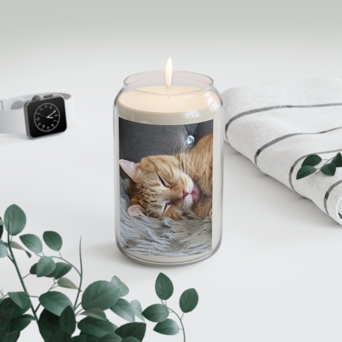 Sleeping Ernie the Cat Scented Candle 13.75oz