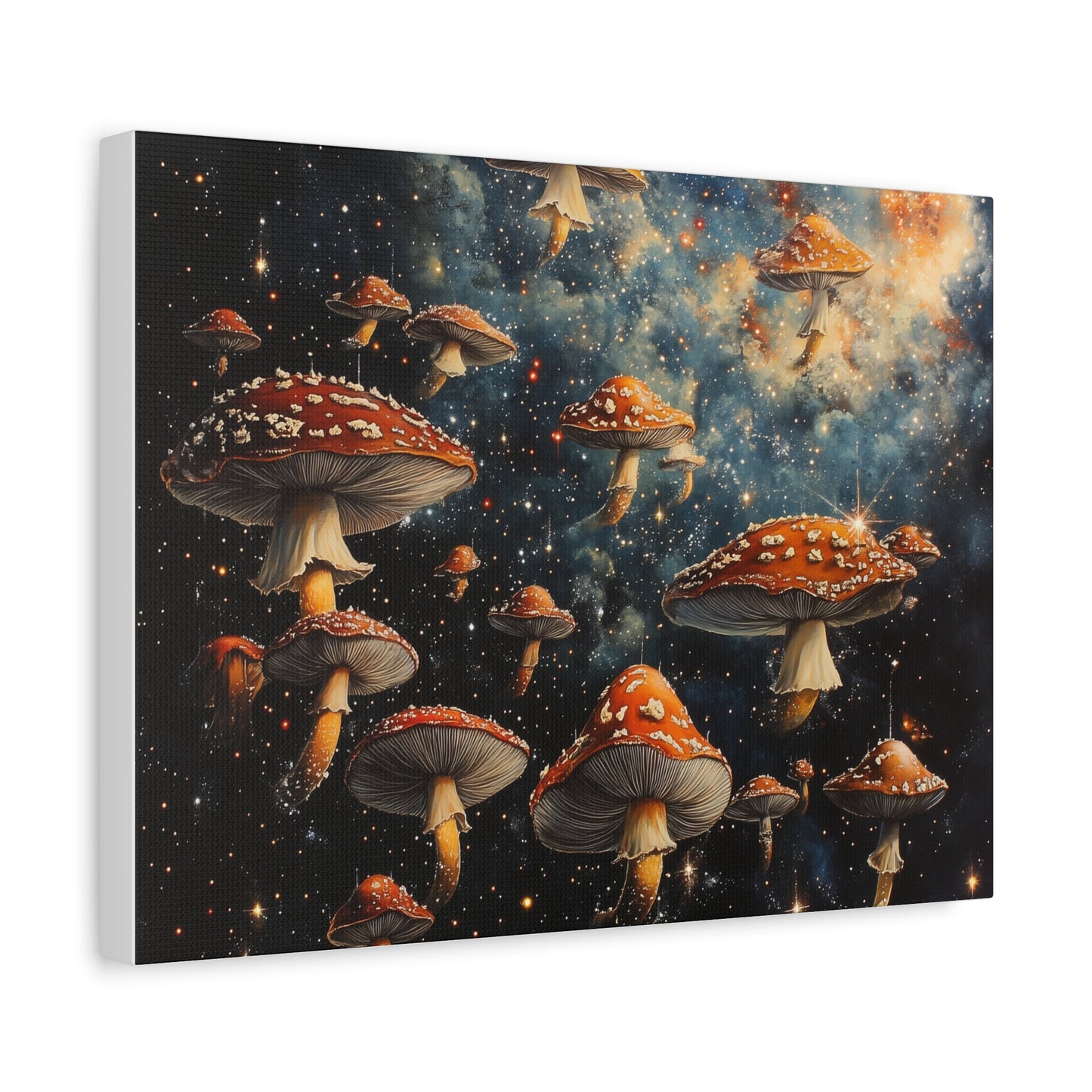 Galaxy Mushrooms Matte Canvas