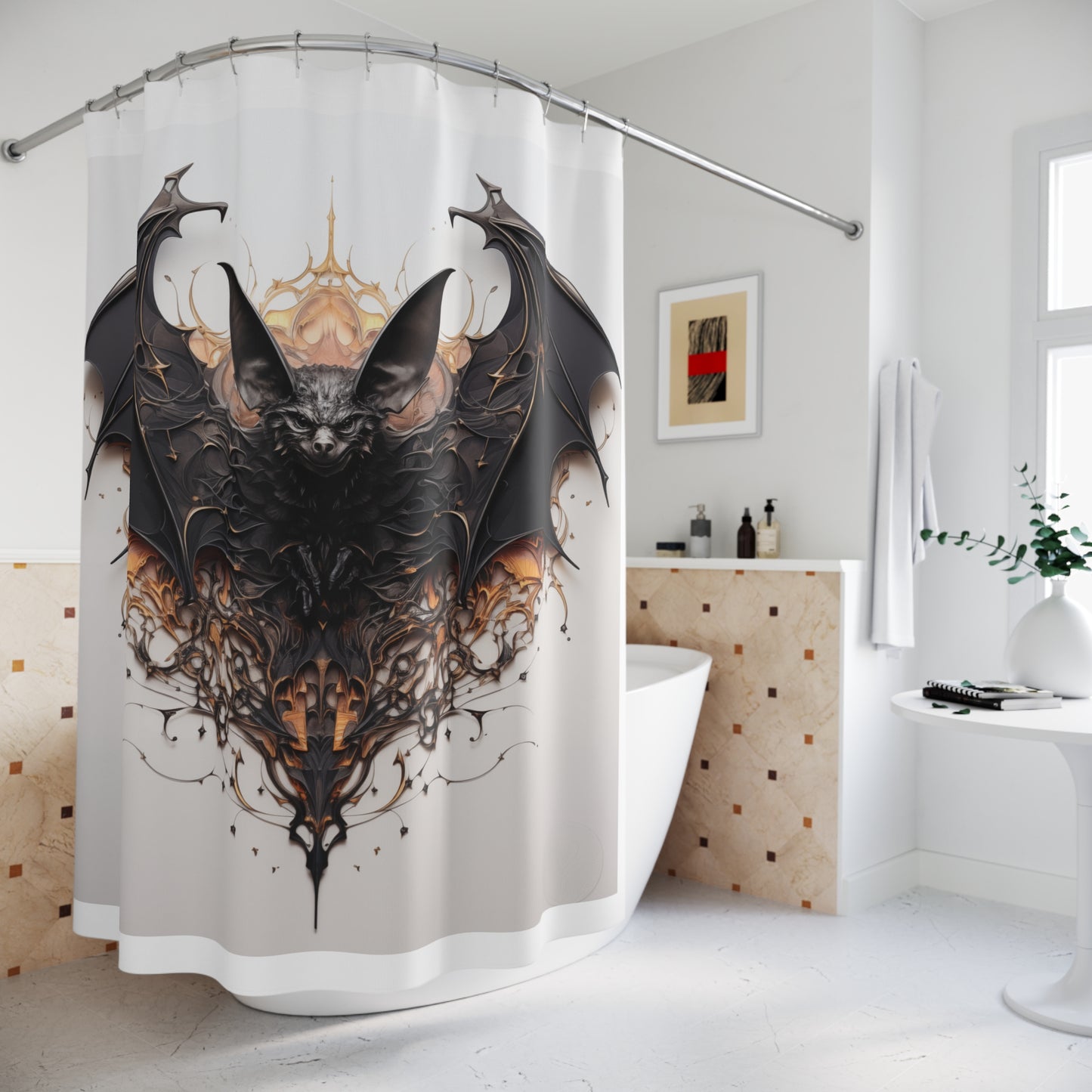 Spooky Bat Shower Curtain