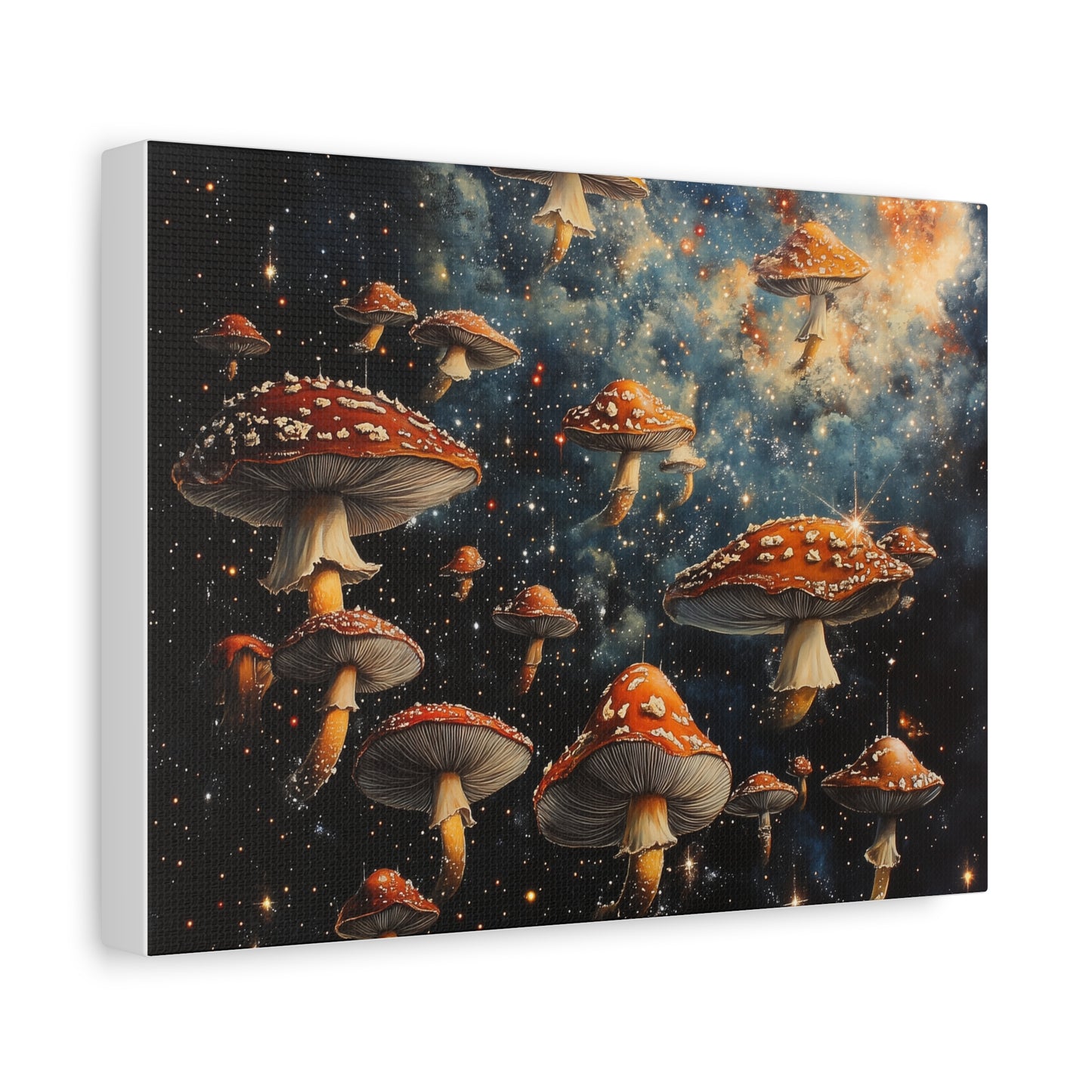 Galaxy Mushrooms Matte Canvas