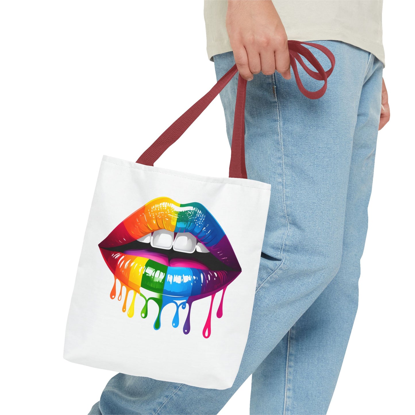 Rainbow Lips Tote Bag