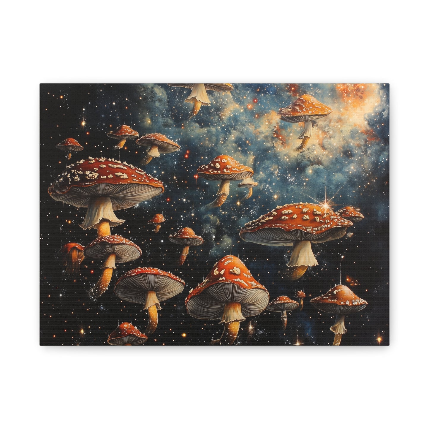 Galaxy Mushrooms Matte Canvas