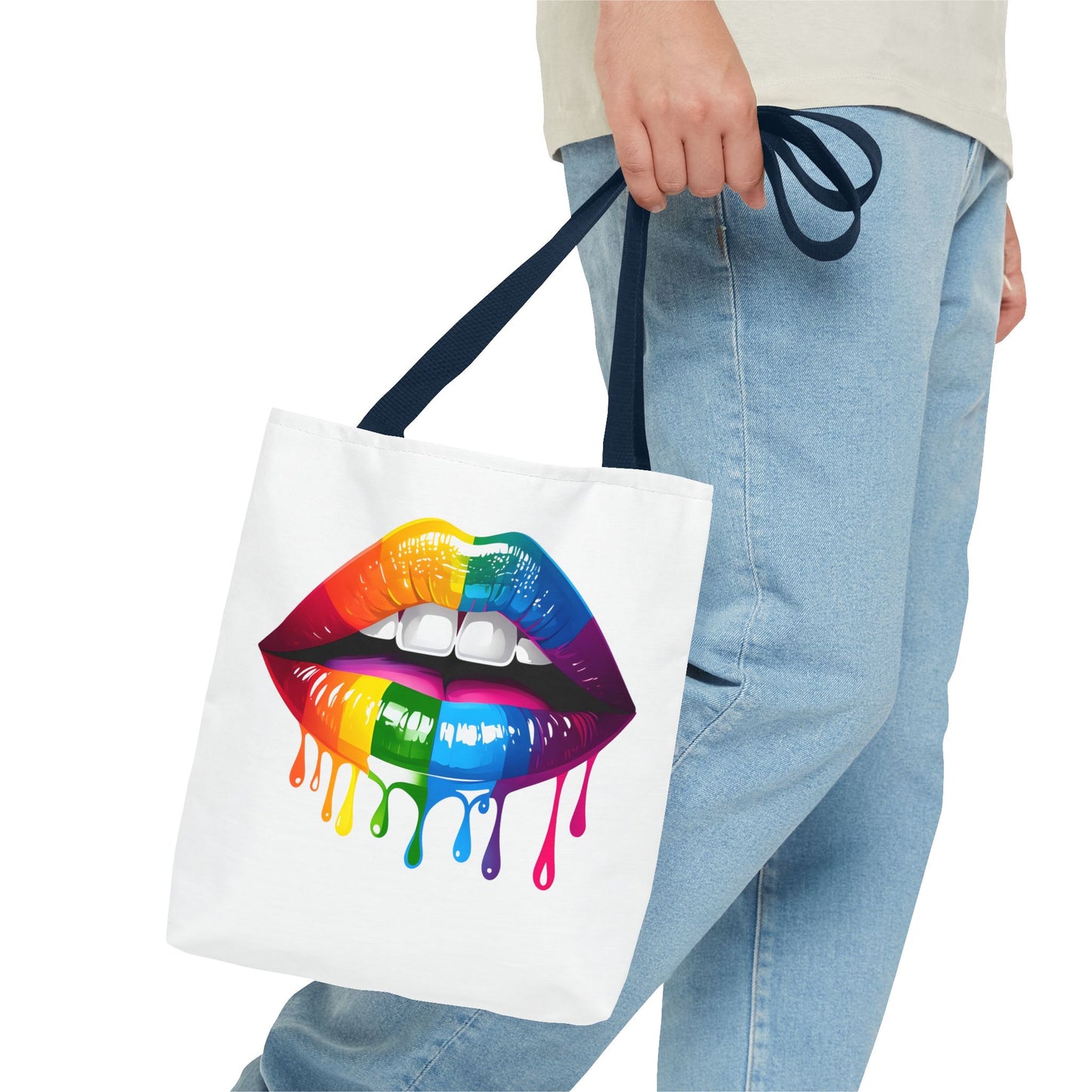 Rainbow Lips Tote Bag