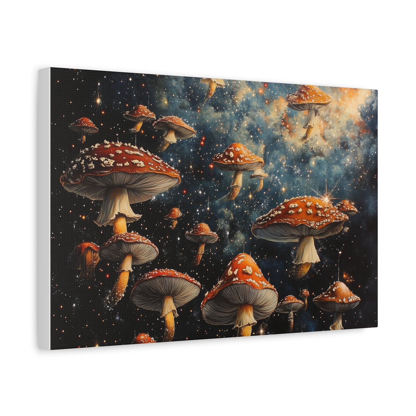 Galaxy Mushrooms Matte Canvas