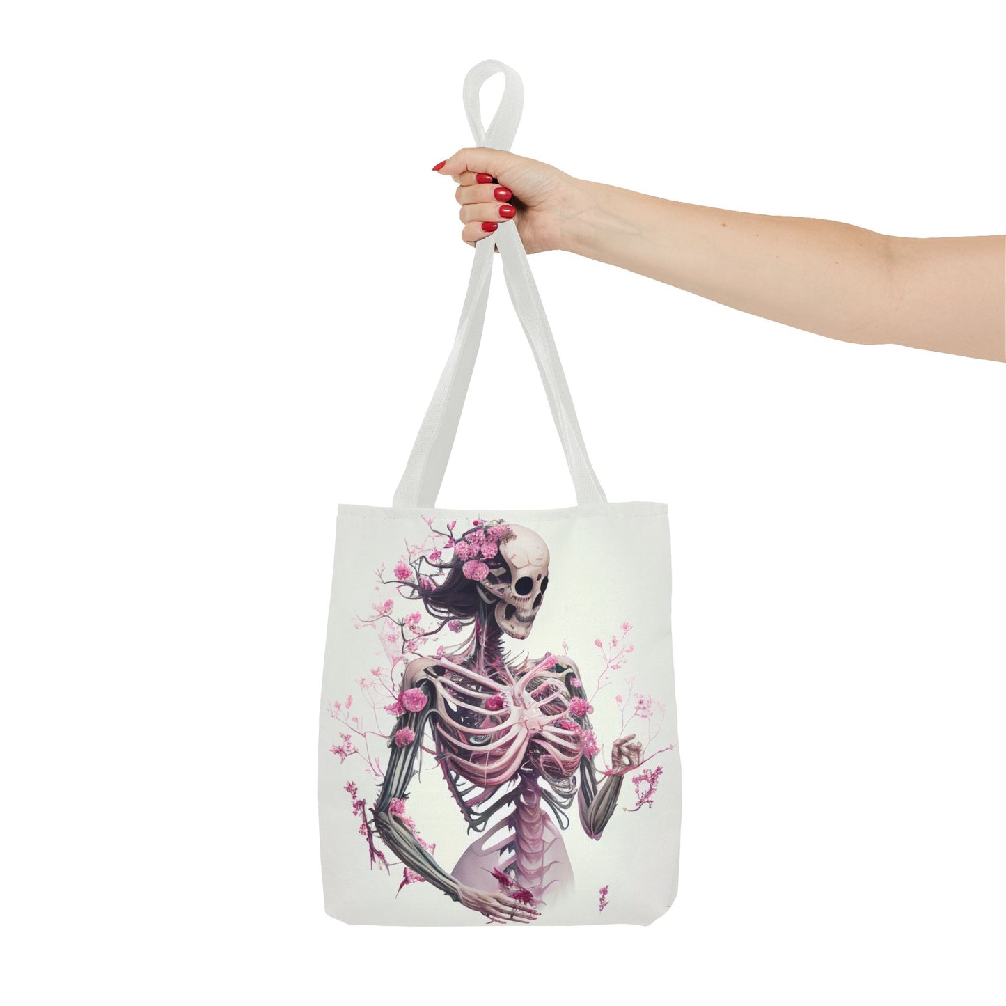 Pink Skeleton Tote Bag