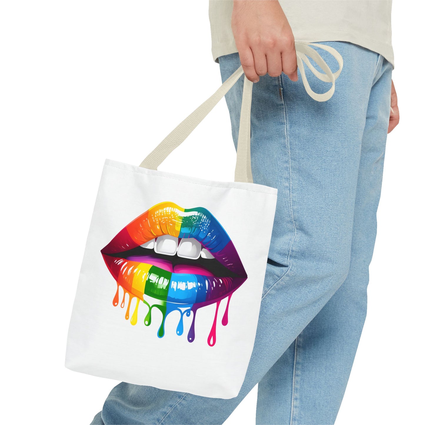 Rainbow Lips Tote Bag