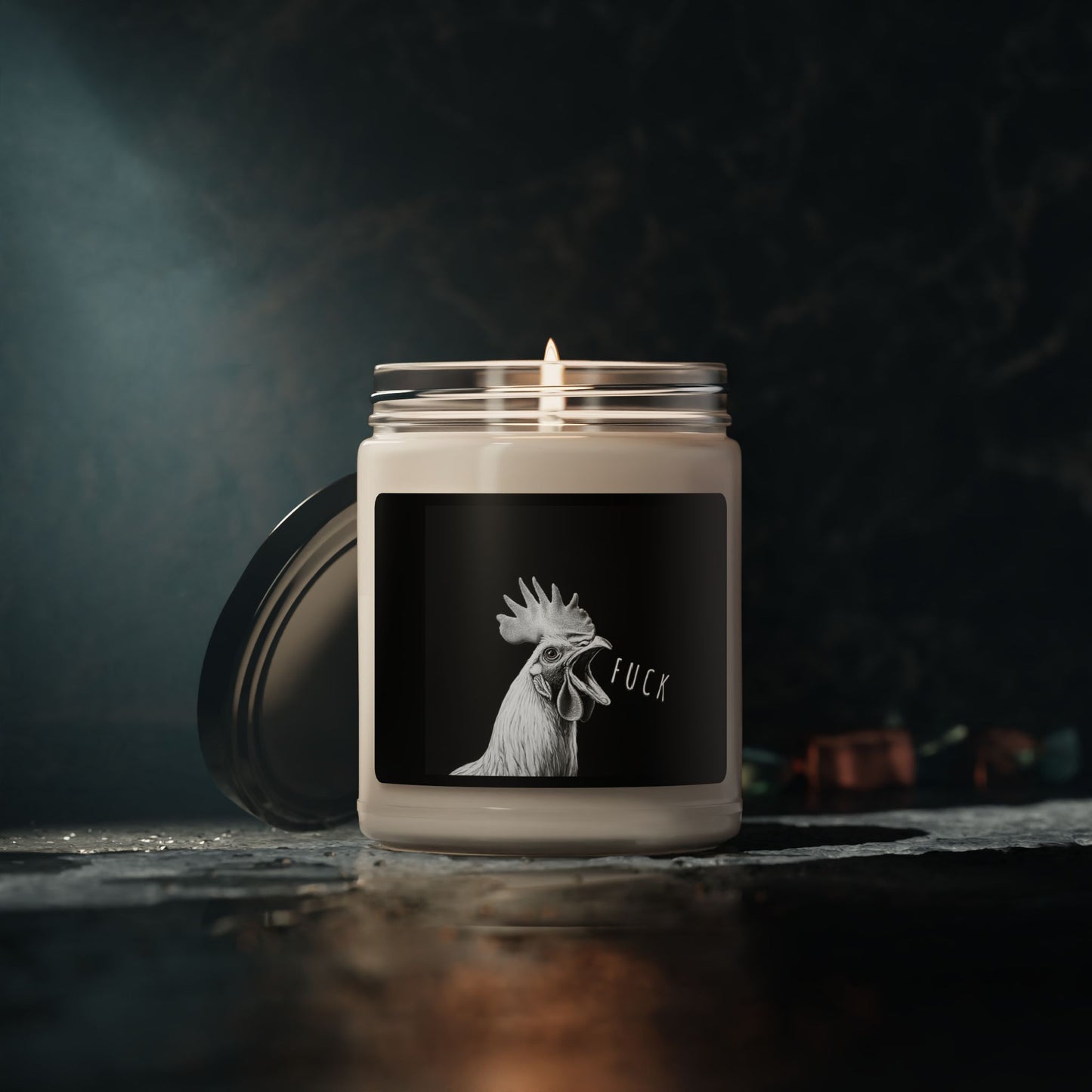 Soy Candle with Mad Rooster